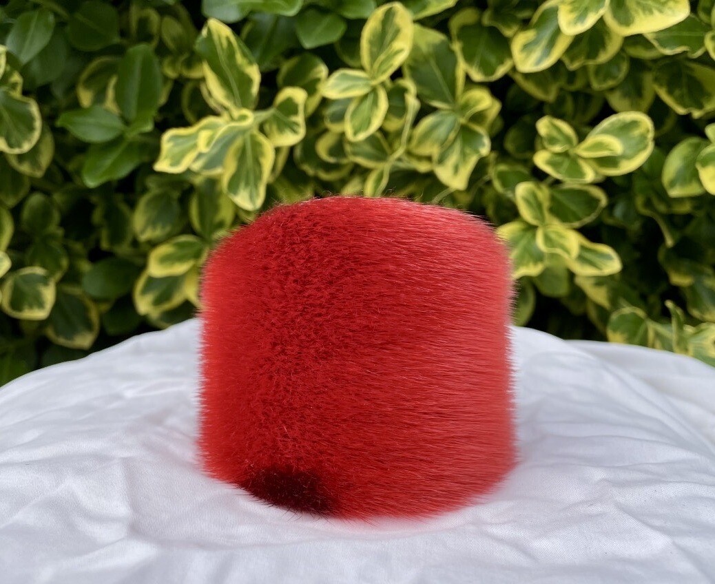 Sealskin Cuff- Red Curved