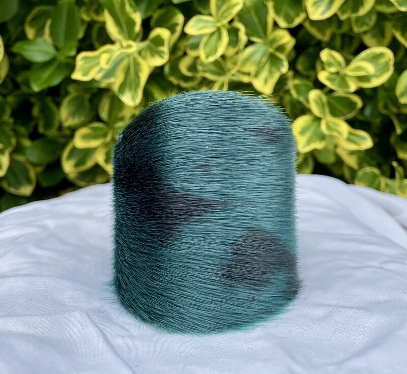 Sealskin Cuff- Forrest green curved