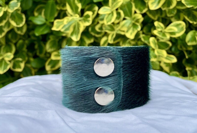 Sealskin Cuff- Forrest green straight