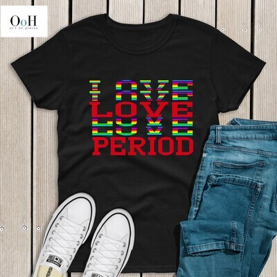LOVE PERIOD RAINBOW Stacked Tee