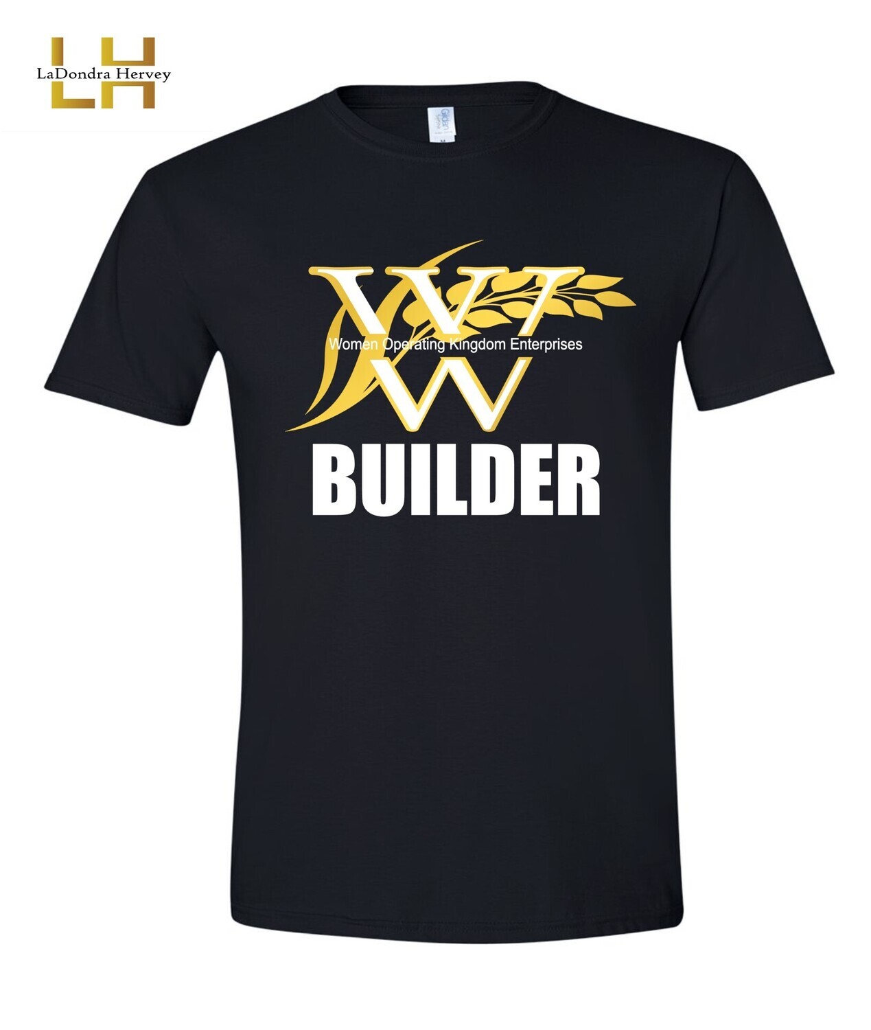 WOKE Logo + BUILDER (Male WOKE Supporter ) Tee