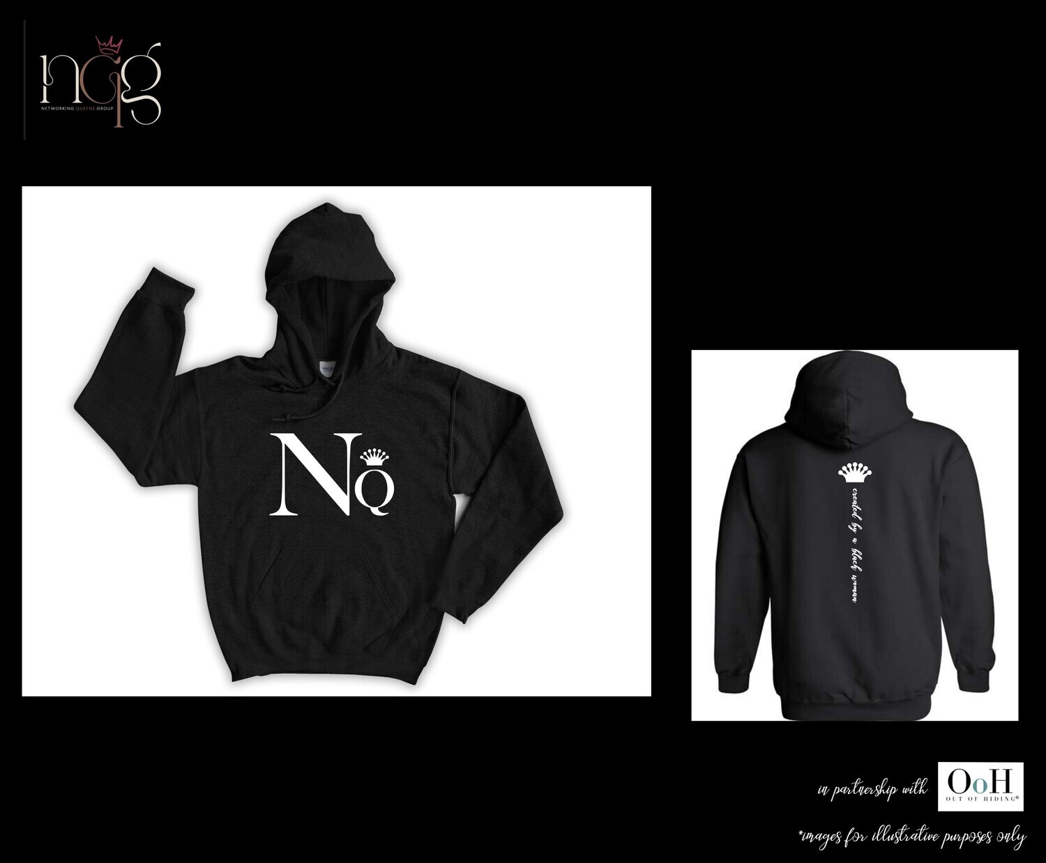 Networking Queen Hoodie - White Text