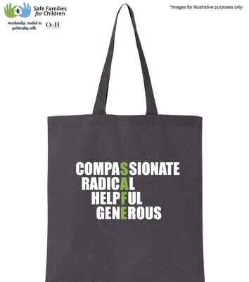 SAFE Green Tote with White
