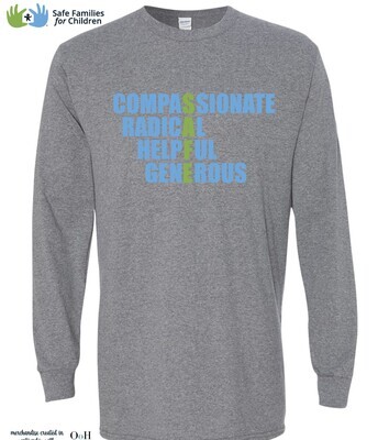 SAFE Green Long Sleeve Tee with Blue