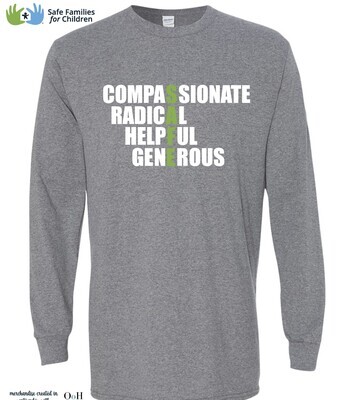 SAFE Green Long Sleeve Tee with White