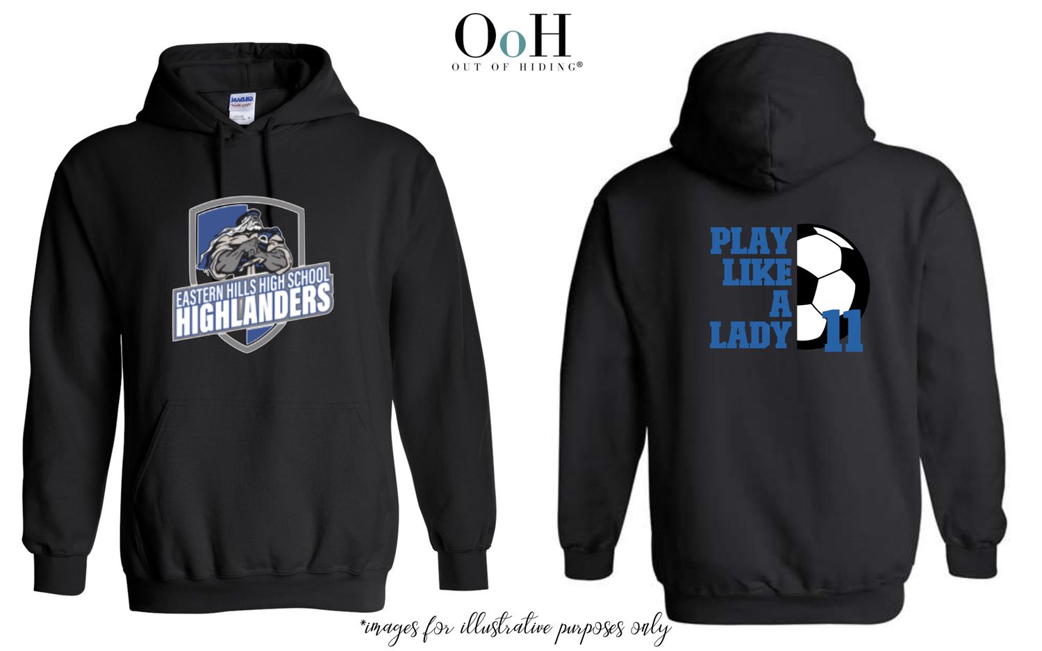 EHH &quot;Play like a Lady&quot; Hooded Sweatshirt
