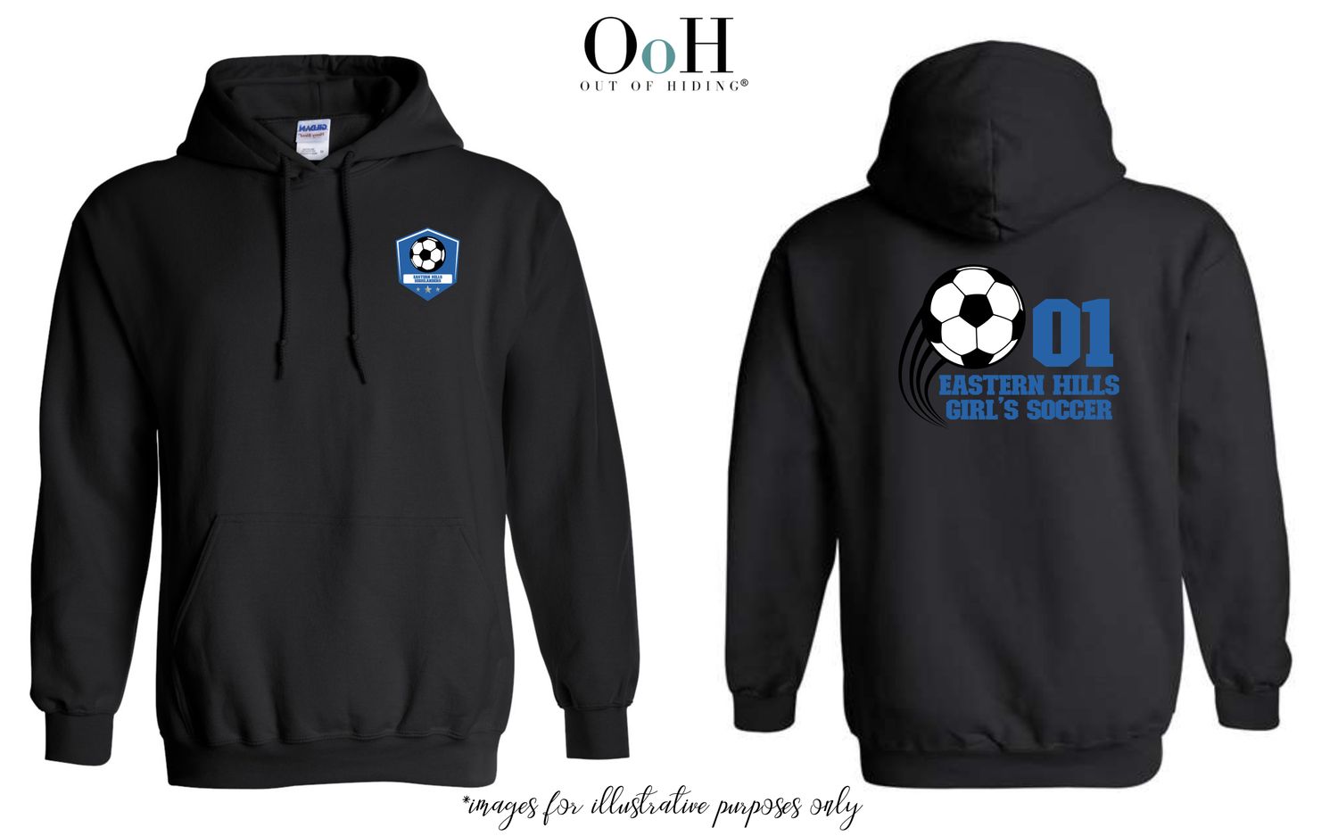 Eastern Hills Girl&#39;s Soccer Hooded Sweatshirt