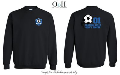 EHH Girl&#39;s Soccer Crewneck Sweatshirt