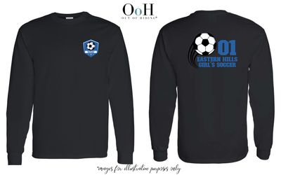 EHH Girl&#39;s Soccer Long Sleeve Tee