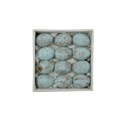Ceramic Eggs, Blue Speckled