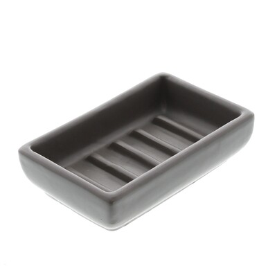 Luna Ceramic Soap Dish, Grey