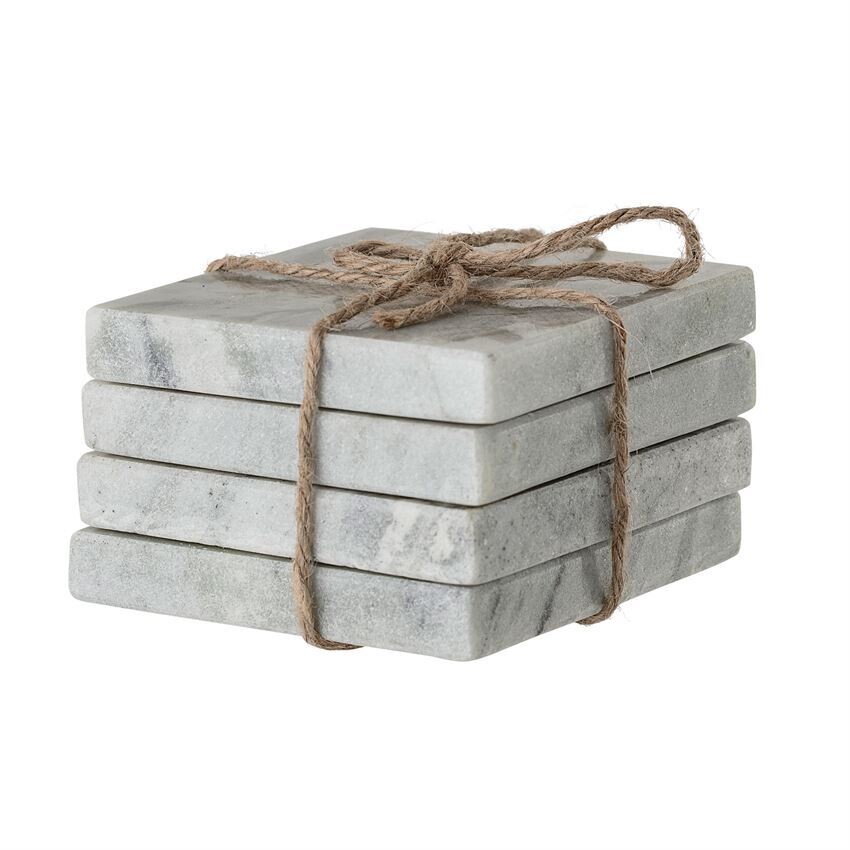 Square Marble Coasters, Set Of 4