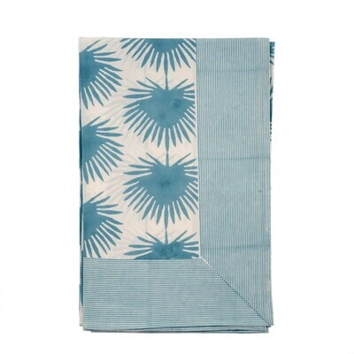 Paradise Palm Tablecloth, Blue