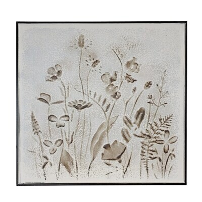 Metal Floral Wall Art, Square