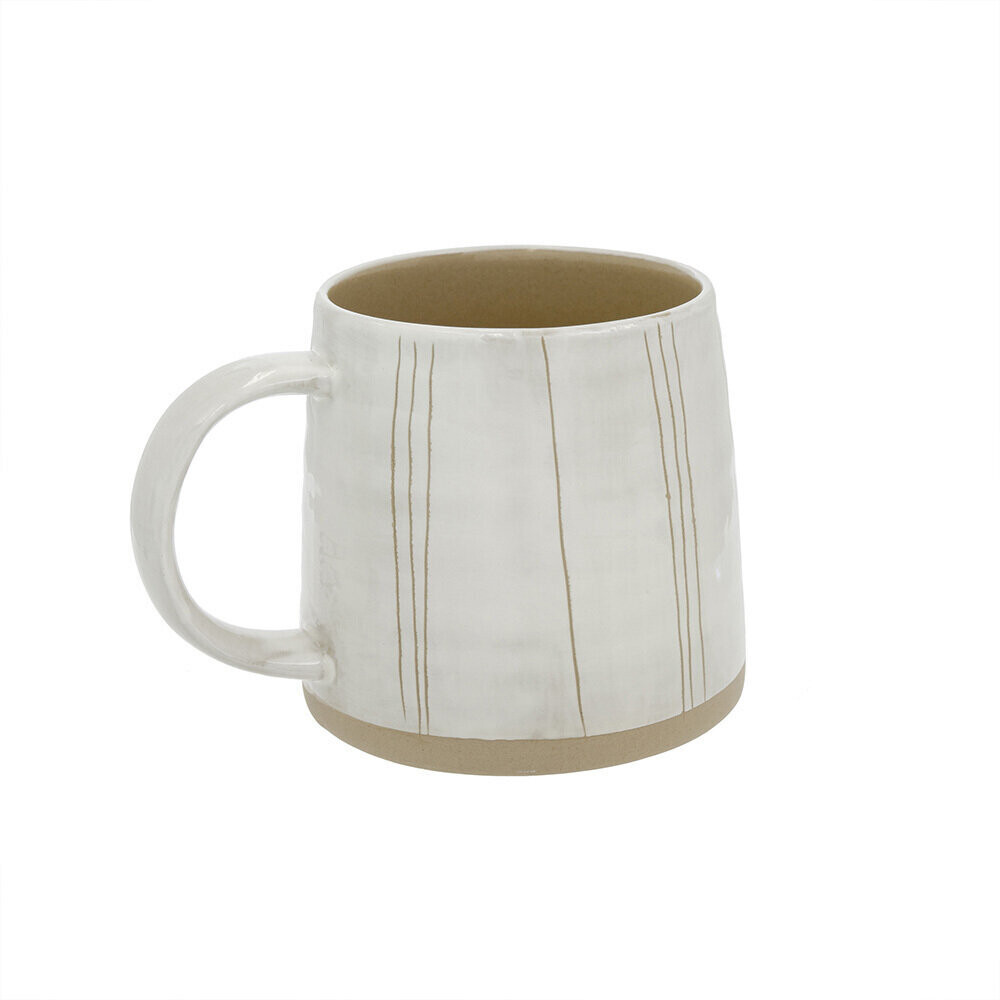 Beige Sandstone Mug, Stripes