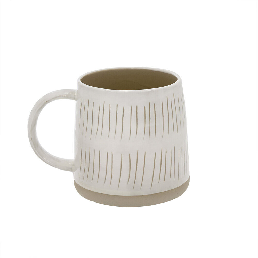 Beige Sandstone Mug, Lines