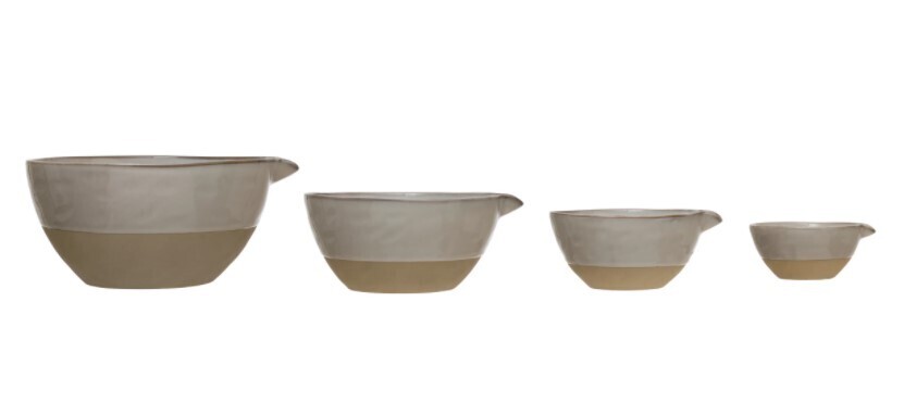 Stoneware Batter Bowl Set Of 4
