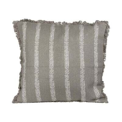 Fauna Handwoven Pillow, Grey, 18"