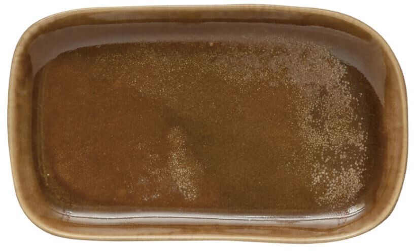 Brown Stoneware Reactive Glaze  Platter, Small