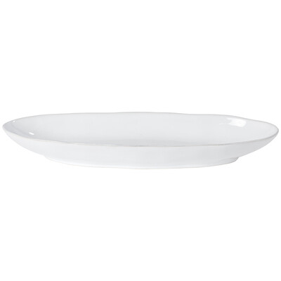 Livia Oval Platter, White, 16in