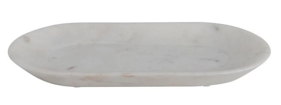 White Marble Oval Tray