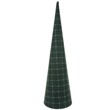 Green Plaid Conical Tree