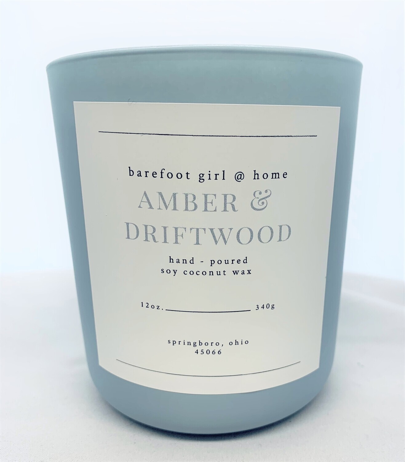 Amber & Driftwood Candle 12oz