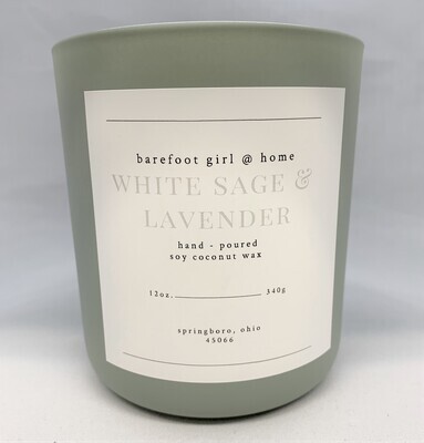 White Sage & Lavender Candle 12 oz