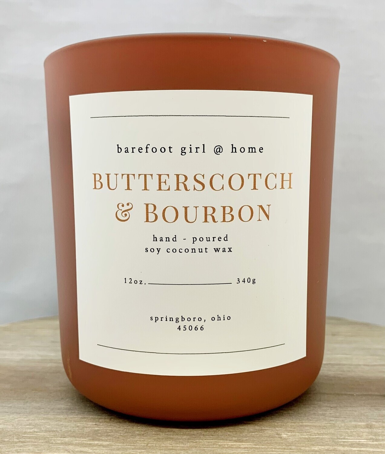 Butterscotch &amp; Bourbon Candle 12 oz