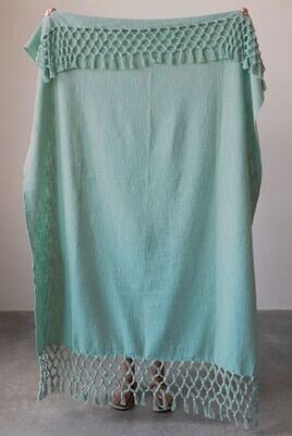 Ocean Blue Cotton Throw