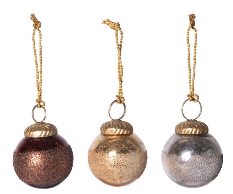 2" Crackle Glass Ornament