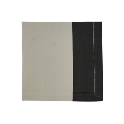 Ebony &amp; Ivory Colorblock Napkin