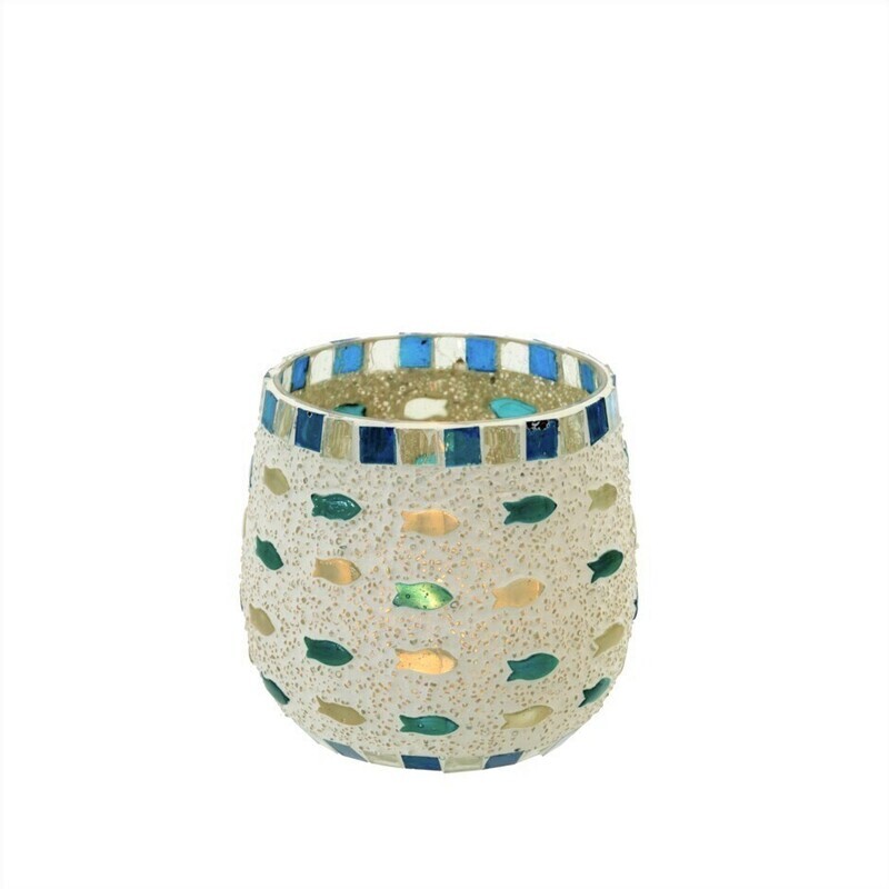 Seaside Mosaic Votive Holder