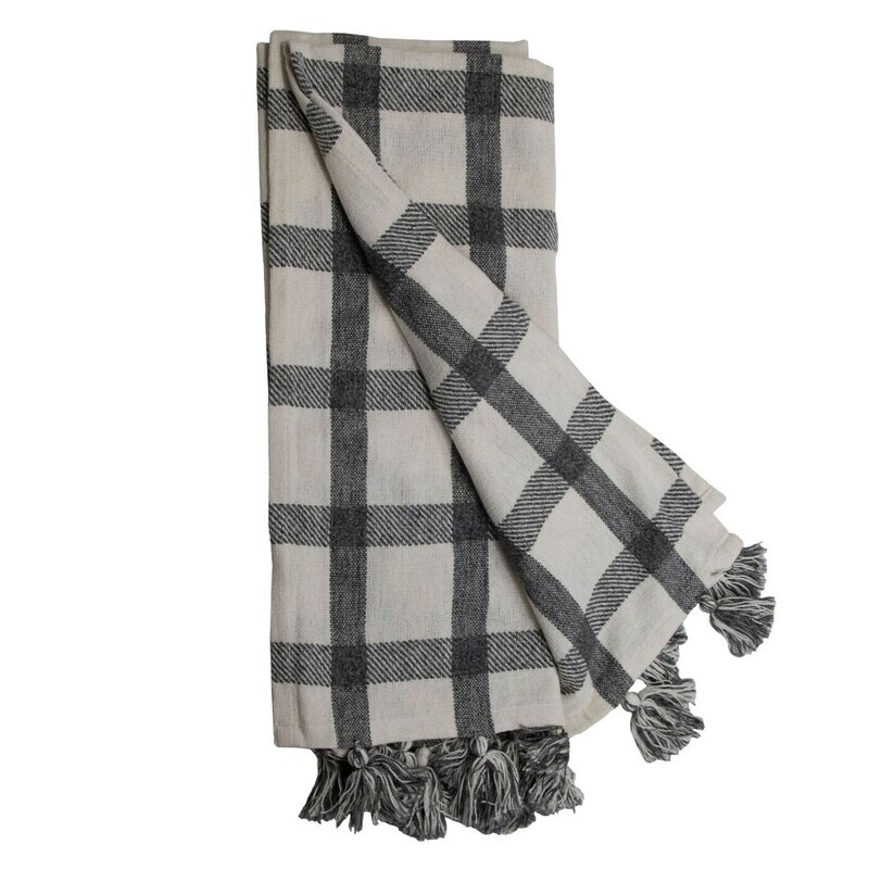 Jacqueline Hand Woven Throw Black