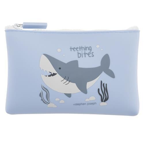 Teether W/ Travel Pouch, Shark