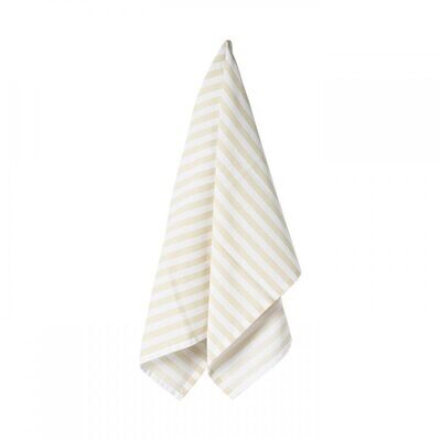 Cotton Dish Towel, Vanilla Stripe