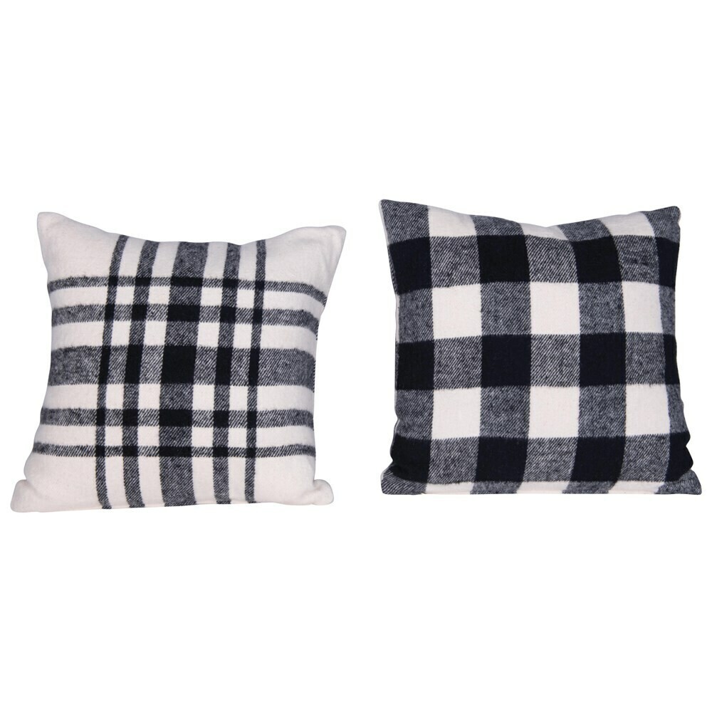 Reagan Cotton Flannel Plaid Pillow 16&quot;