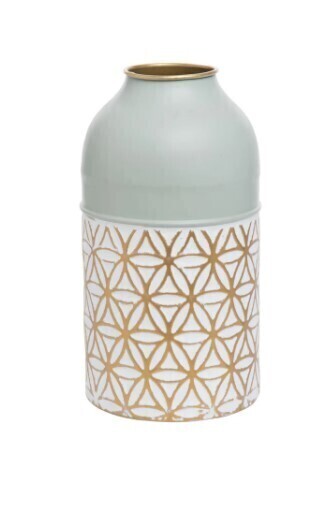 Modern Brass Vase, Green
