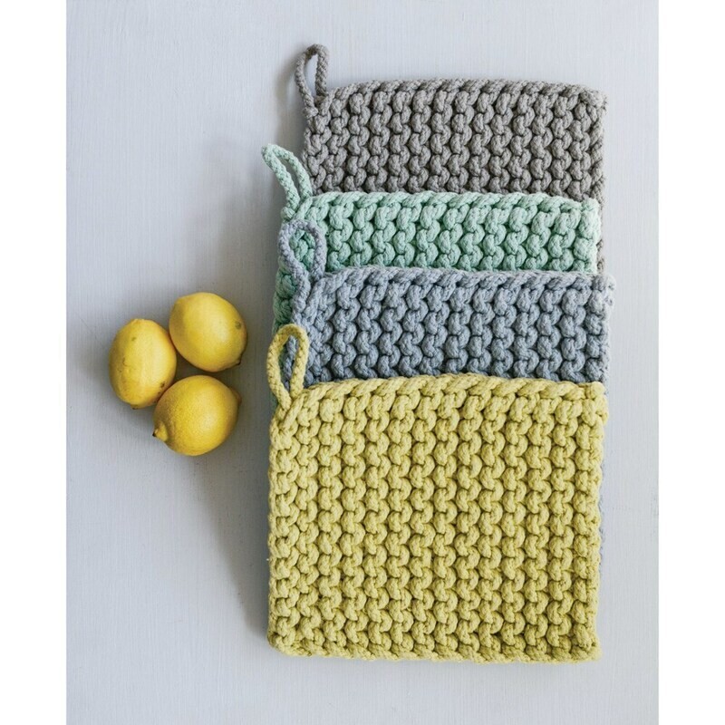 8&quot; Square Cotton Crochet Potholder