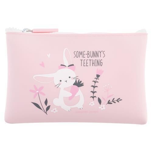 Teether W/ Travel Pouch, Bunny
