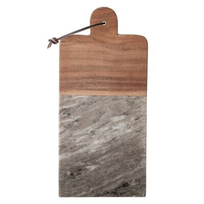 Marble/Acacia Wood Cheese Board & Knife Set