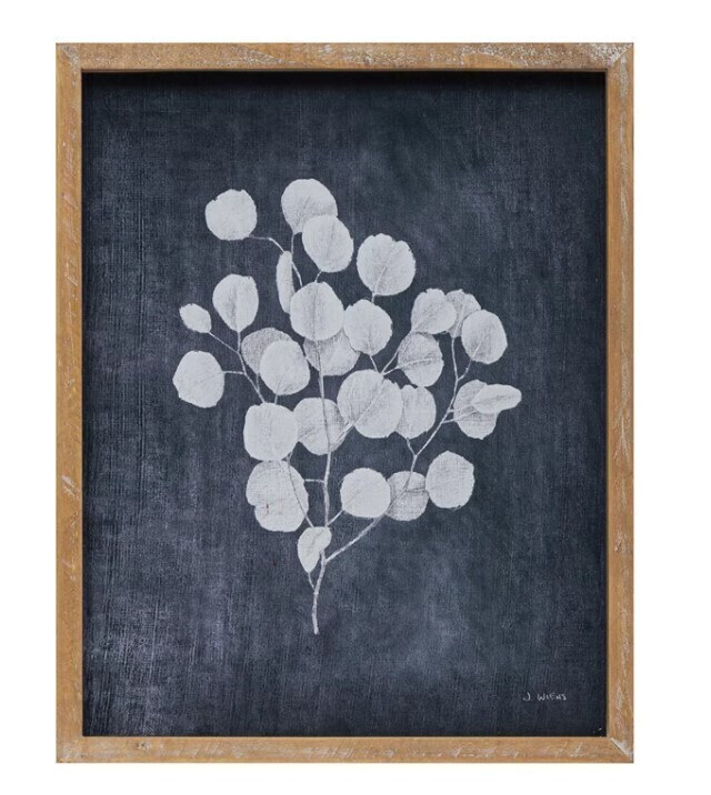 Botanical Print, Navy 12x15