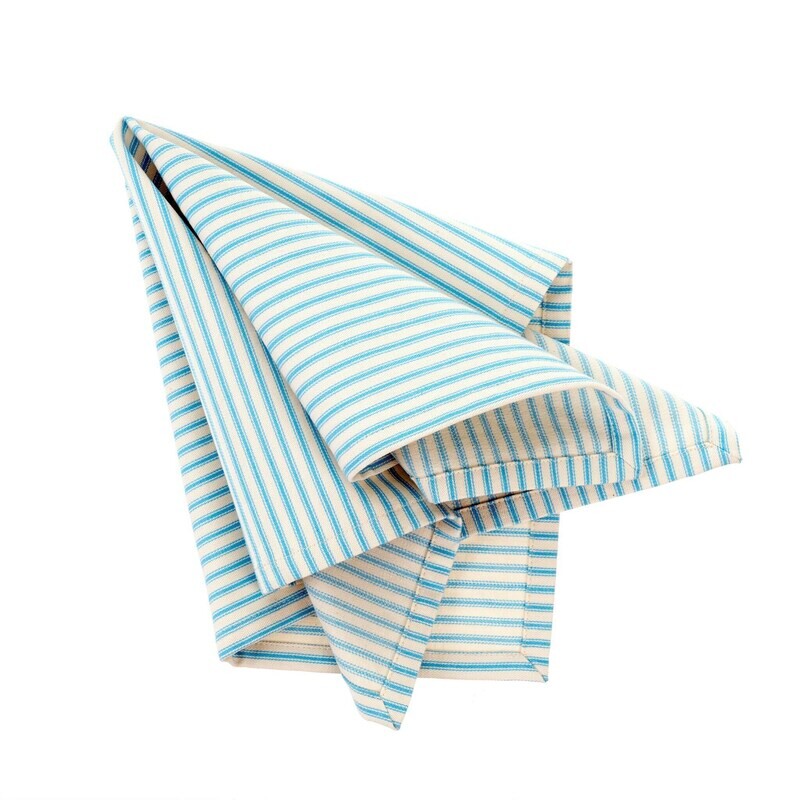 Ticking Napkin, Blue