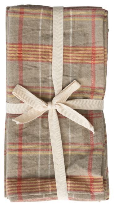 Fall Plaid Napkins, Set Of 4