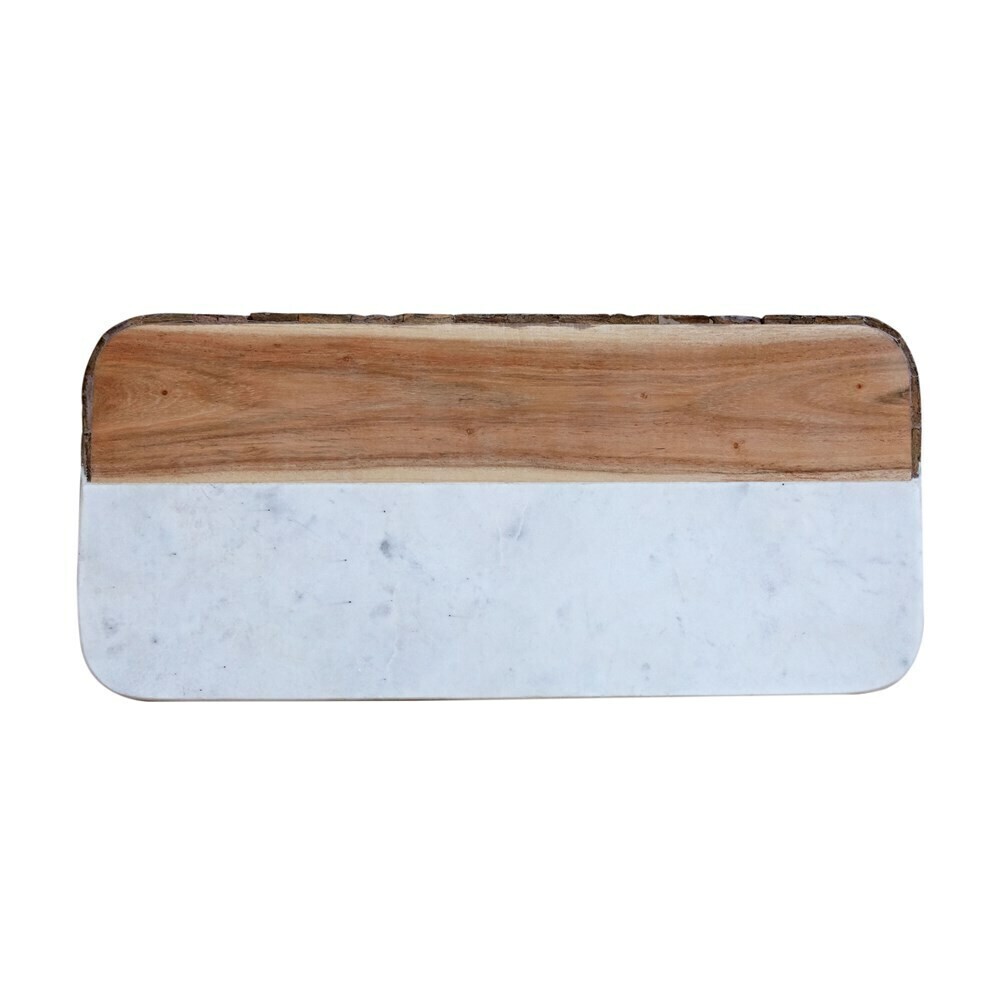 Marble & Mango Wood Cheese Board, 15 1/2"