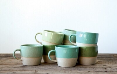 Stoneware Coffee Mug, Green