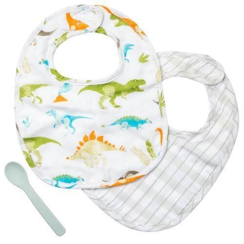 Muslin Bib Set, Dinosaur