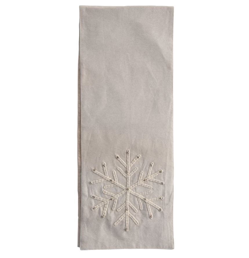 Metallic Snowflake Table Runner, 72x14