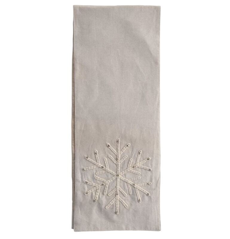 Metallic Snowflake Table Runner, 72x14