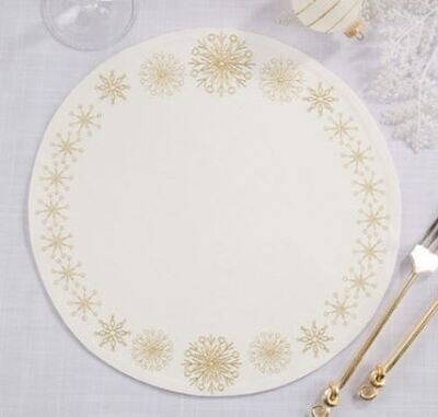 Embroidered Snowflakes Placemat